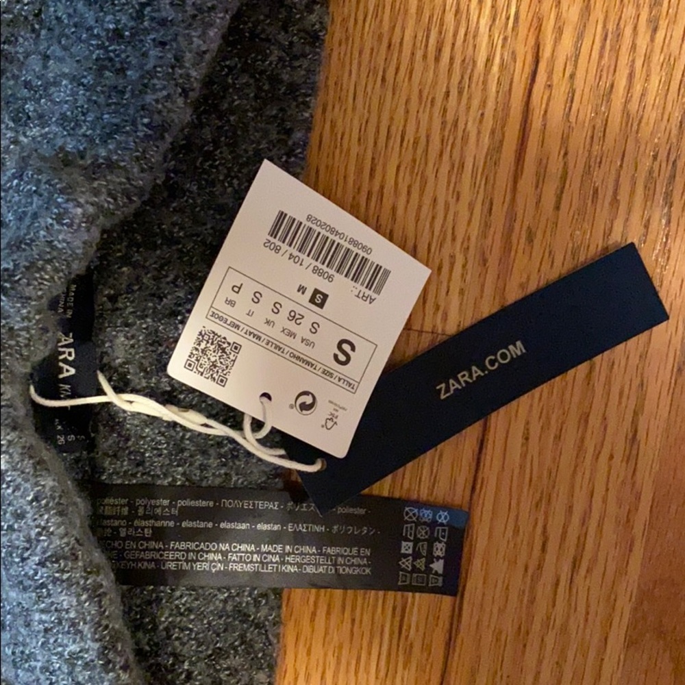 Knit grey wide leg pants